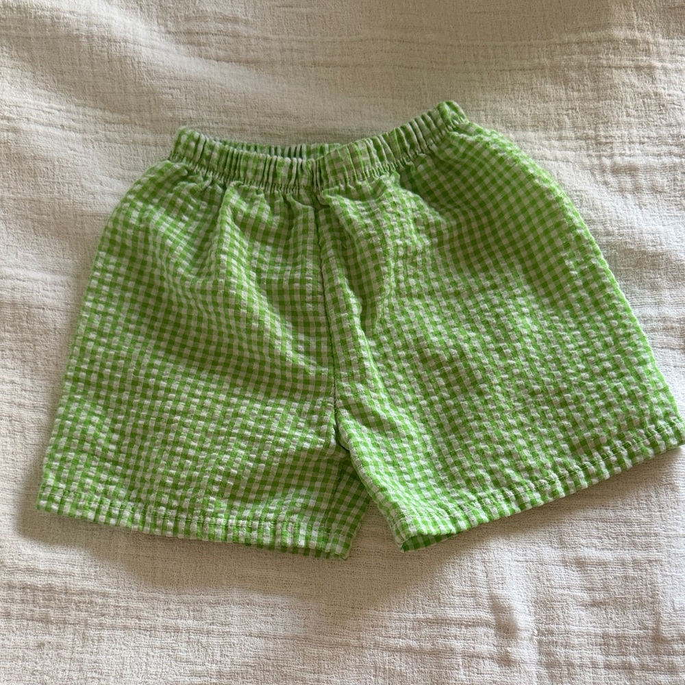 Green Gingham Shorts